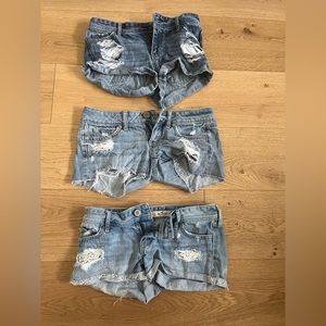 3 PAIRS low rise shorts
